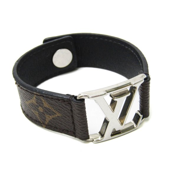 LOUIS VUITTON Jewelry - Louis Vuitton Hockenheim Bracelet M6141 Metal,Monogram Bangle Brown,Silver